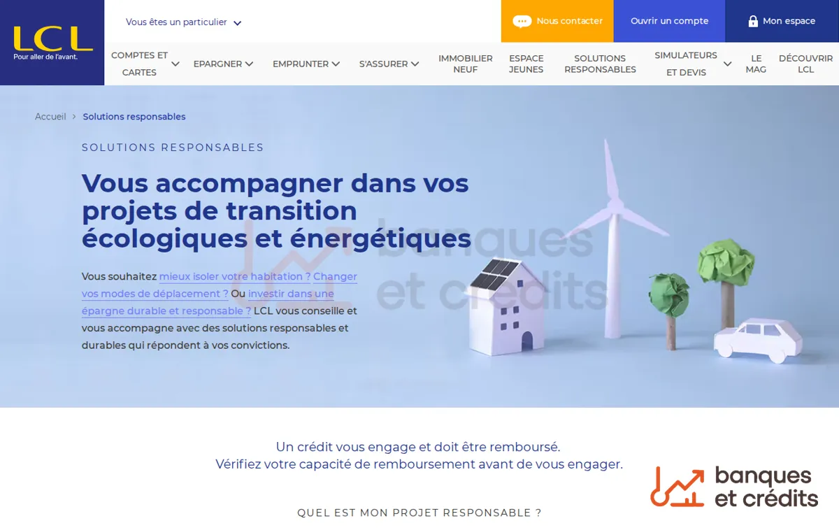 Capture : Solutions responsables et durables, Ecorenov'LCL : LCL
